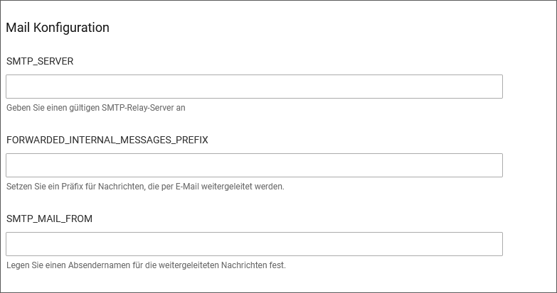 Dialogfenster "KONFIGURATION"