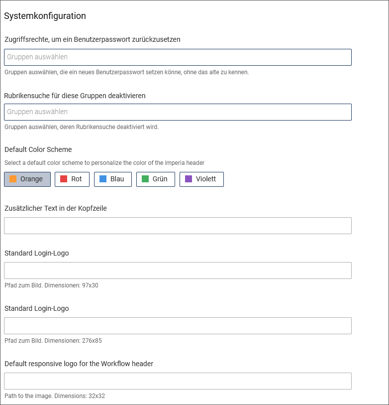 Dialogfenster "KONFIGURATION"