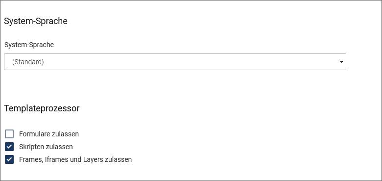 Dialogfenster "KONFIGURATION"