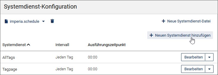 Systemdienst-Konfiguration