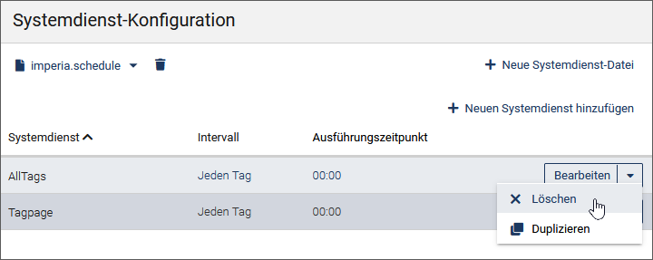 Systemdienst löschen