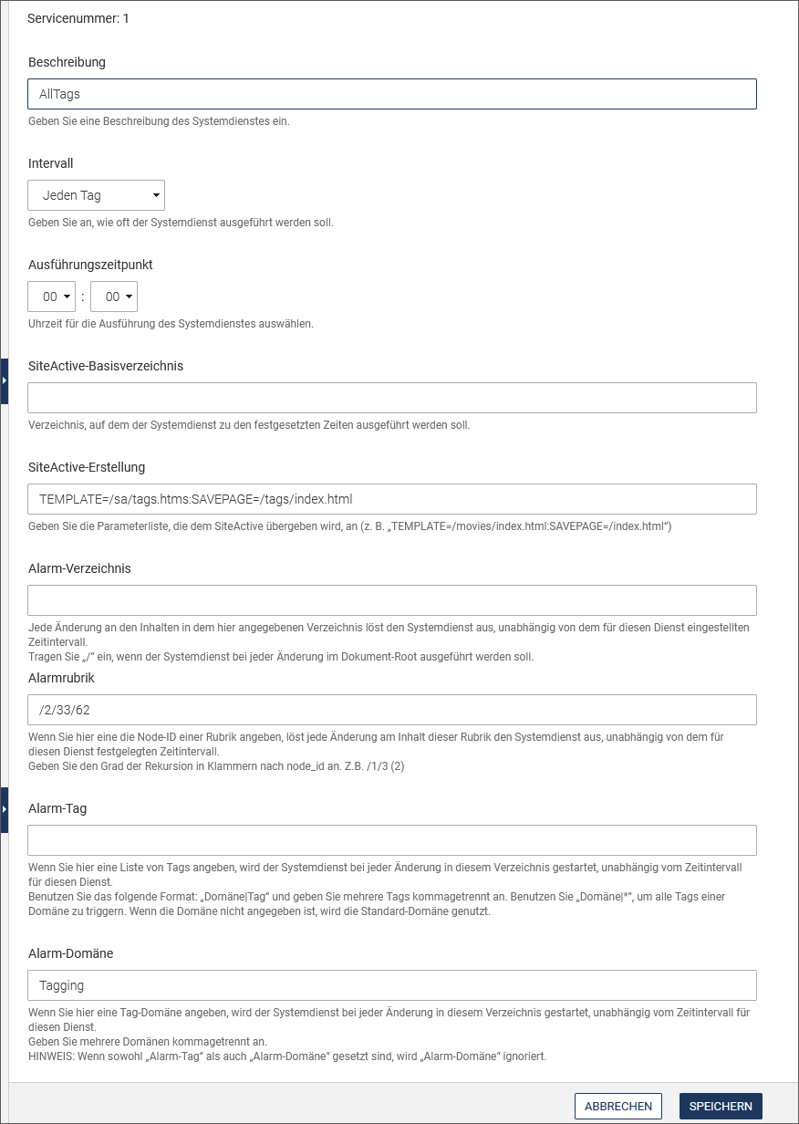 Systemdienst anlegen
