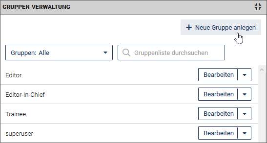 Gruppe anlegen