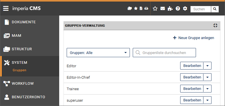 Gruppenverwaltung