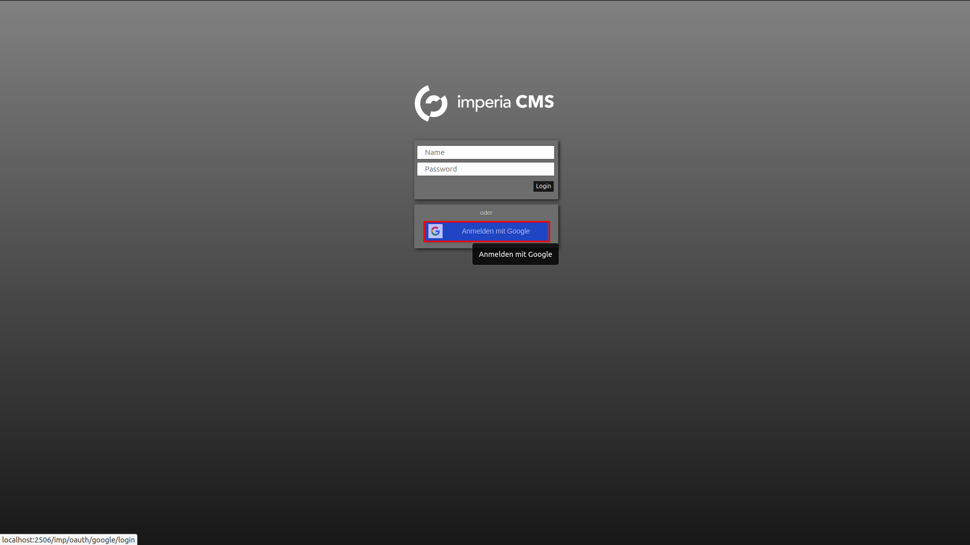 OAuth login