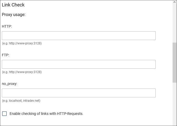 General settings dialog