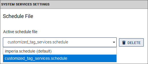 Delete schedule file