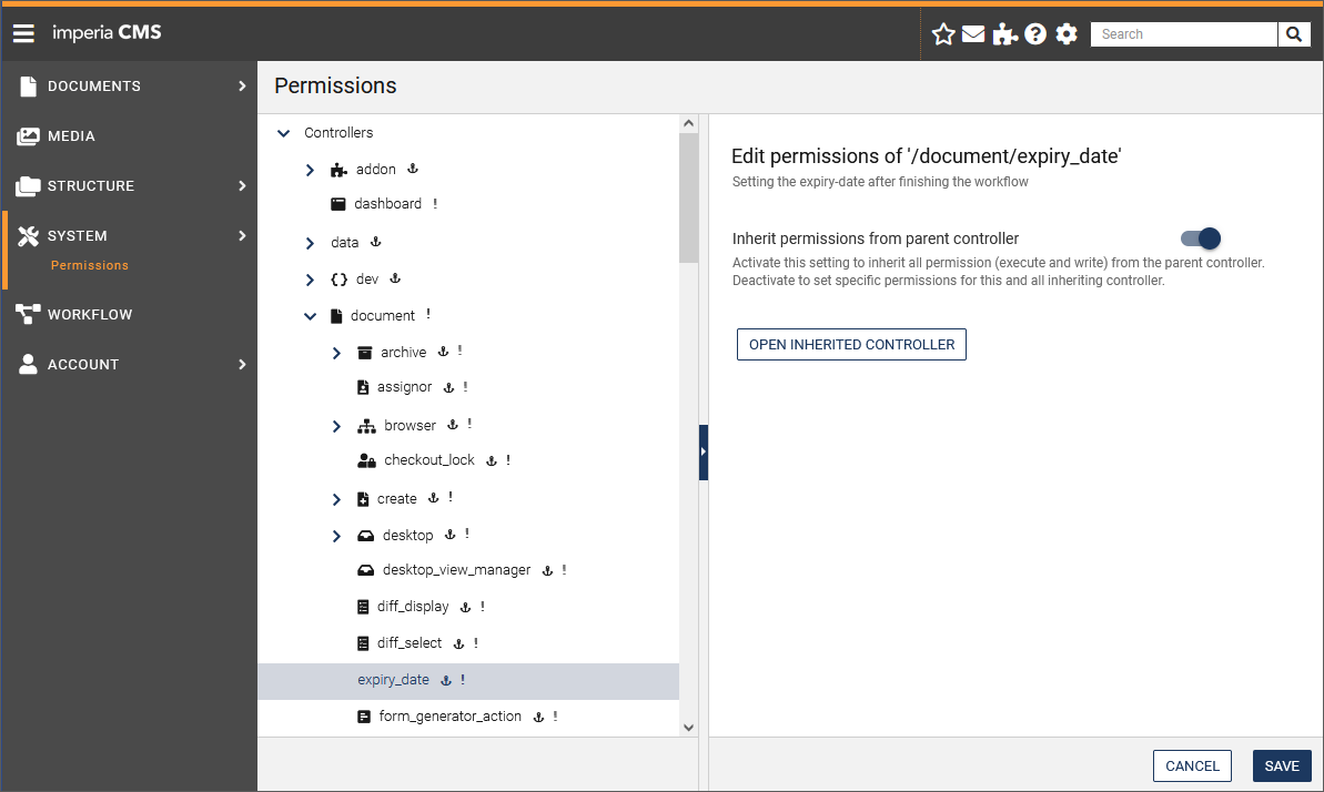 Set permissions