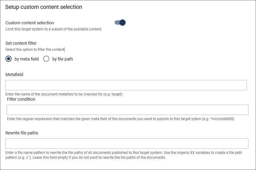 Create new target system