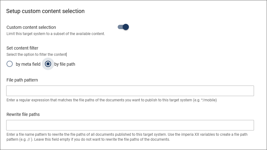 Create new target system