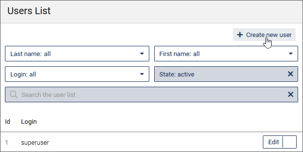 Create user