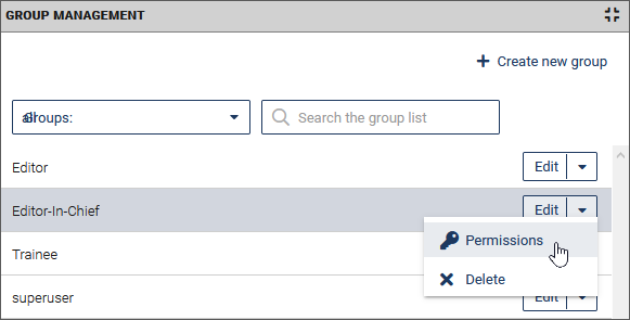Group permissions