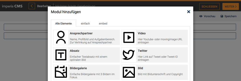 Neues Modul einfügen
