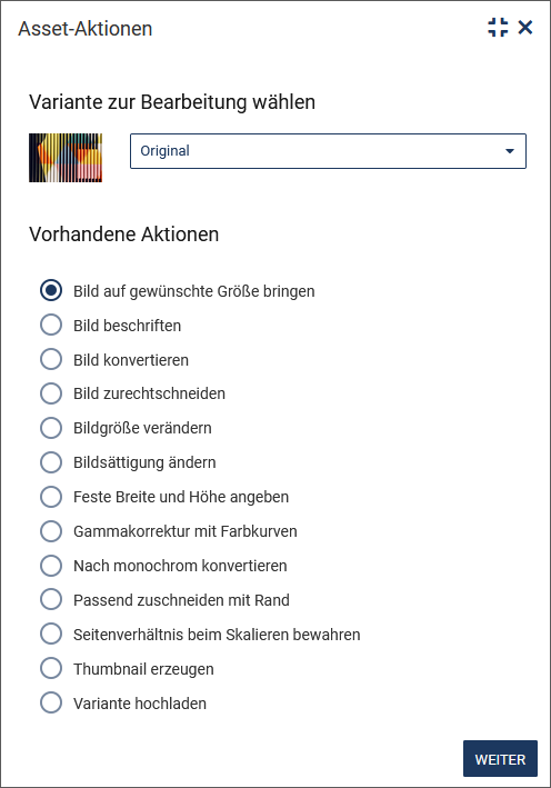 Asset-Aktionen