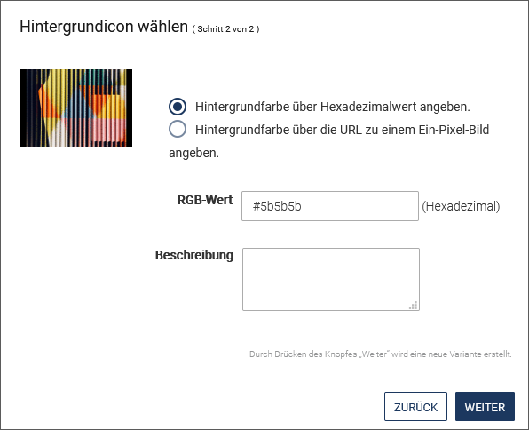 Farbe einstellen