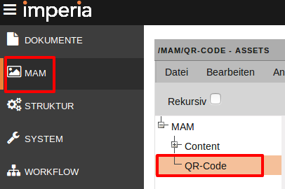 Rubrik QR-Code markieren