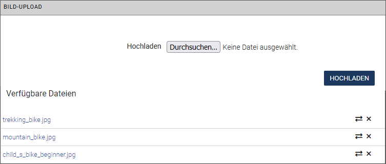 Bild-Upload mit Auswahl bereits verlinkter Bilder