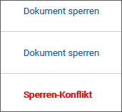 Sperren-Konflikte