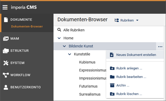 Neues Dokument erzeugen