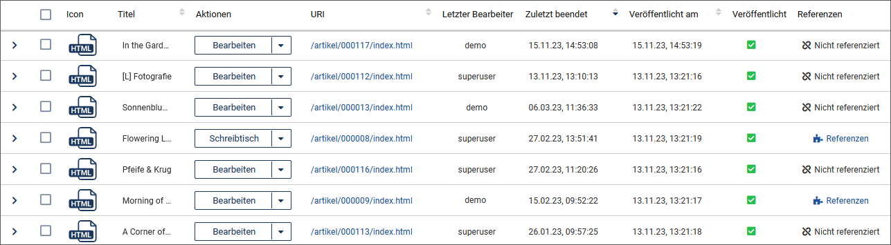 Vorschau im Dokumenten-Browser