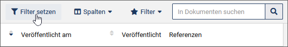 Filterleiste einblenden
