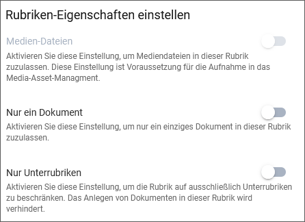 Rubrik bearbeiten