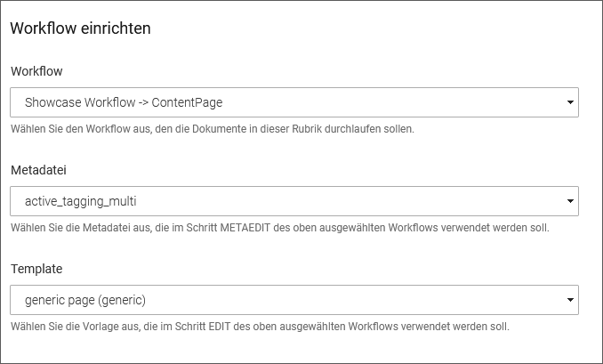 Rubrik bearbeiten