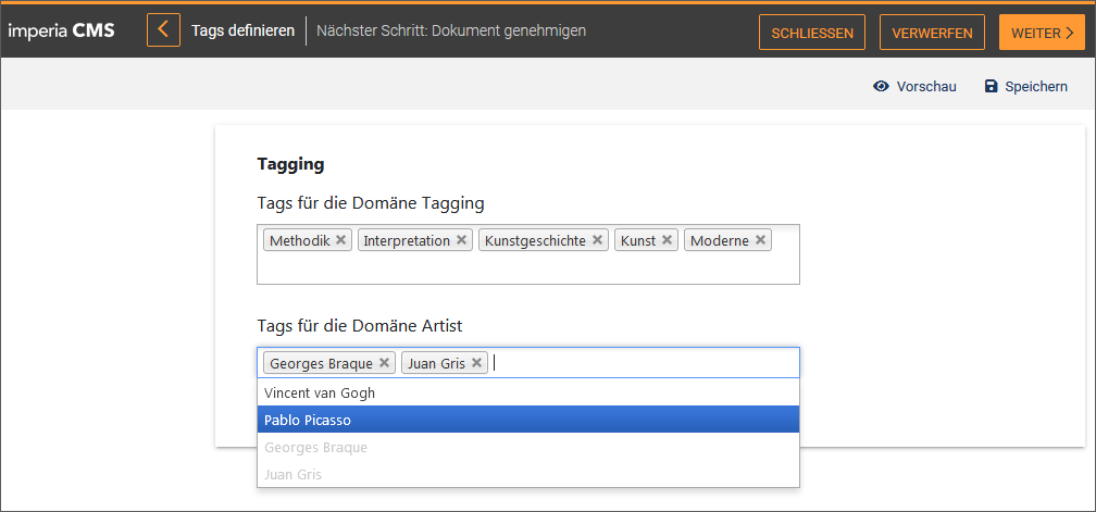 Tags definieren