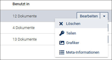Vorlage löschen