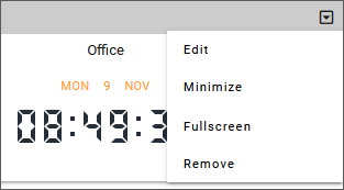 Functions of widgets