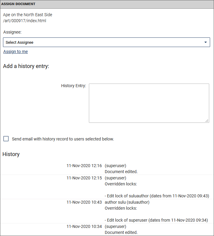 Assign Documents