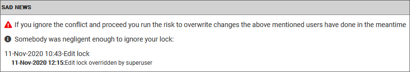 Sad News dialog