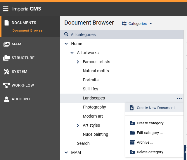 Create new document