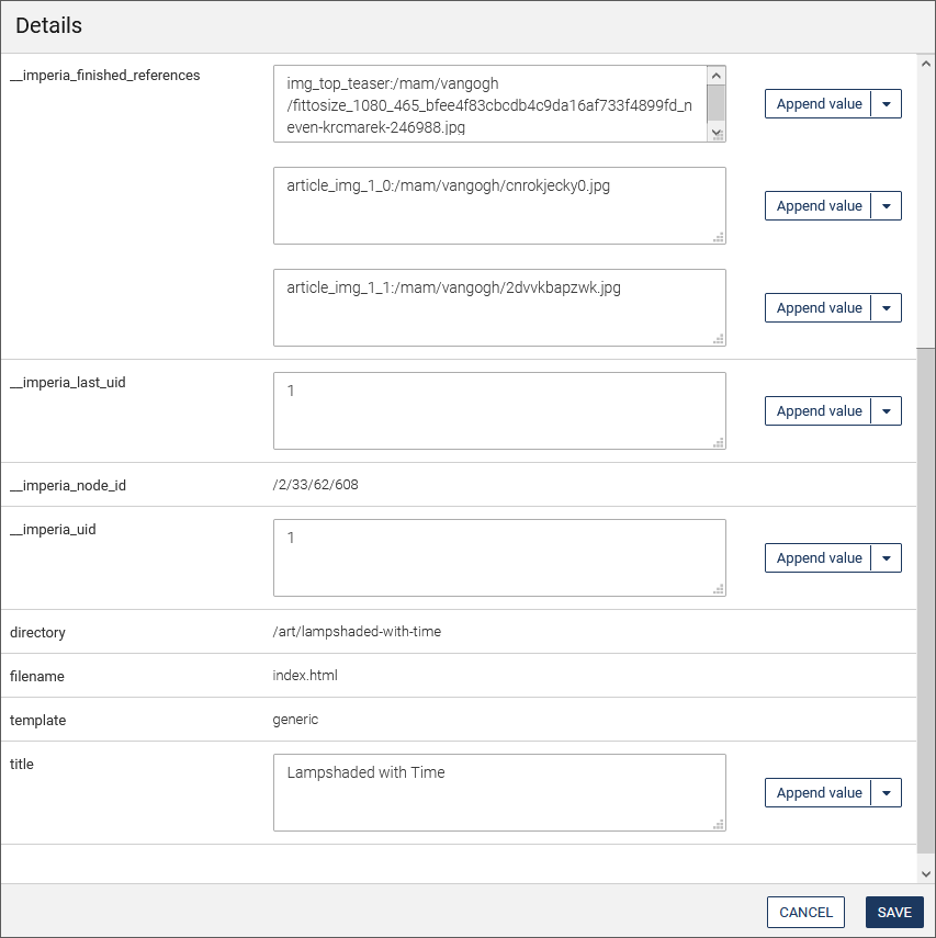 Document properties