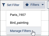 Manage filters