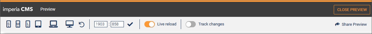 Preview Toolbar