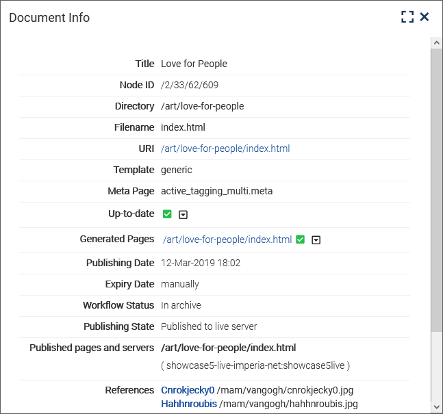 See document information