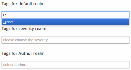 Filtering the tag list