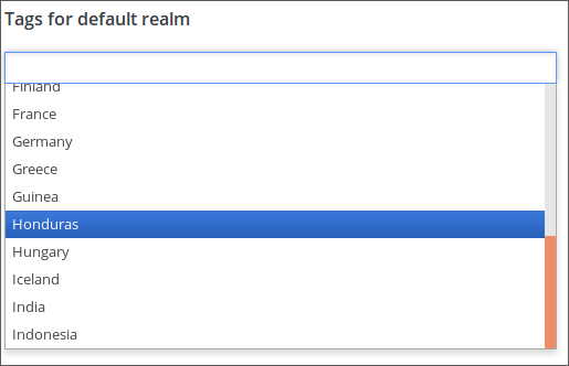 Selecting tag from list