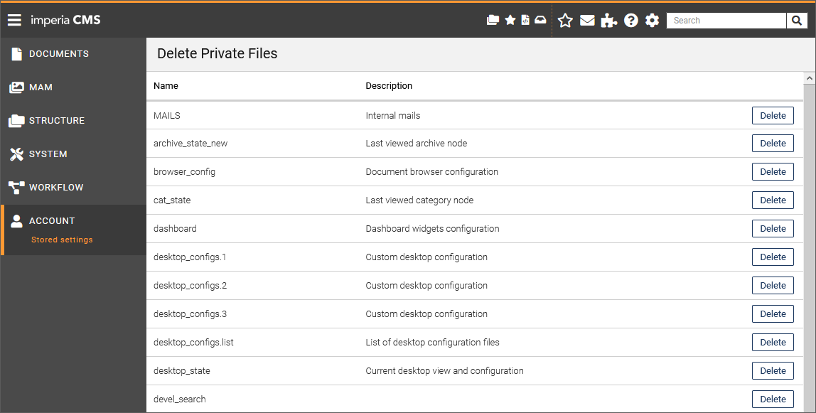 User file management