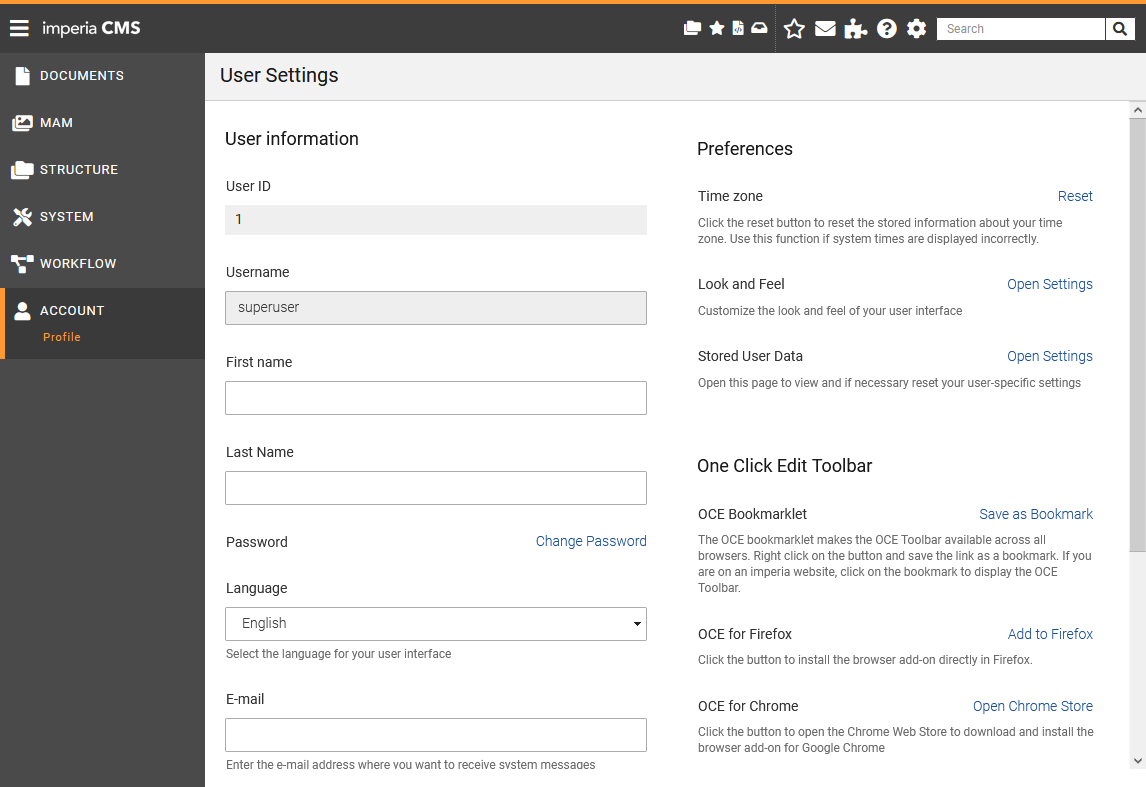 Preferences Dialog