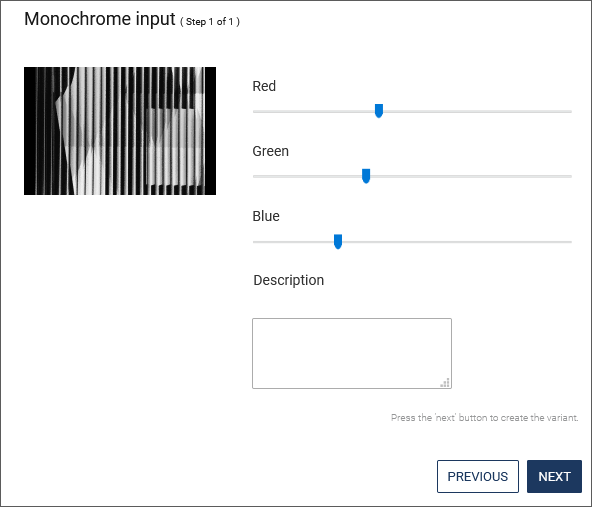 Convert to monochrome dialog