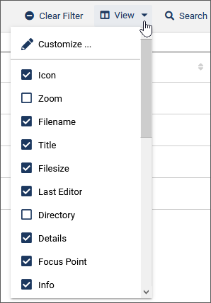 Show columns