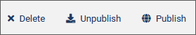 Publish asset actions