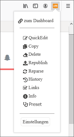 OCE menu